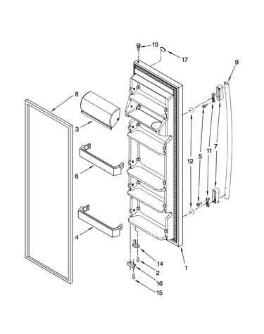 Refrigerator door parts