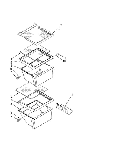 Refrigerator shelf parts