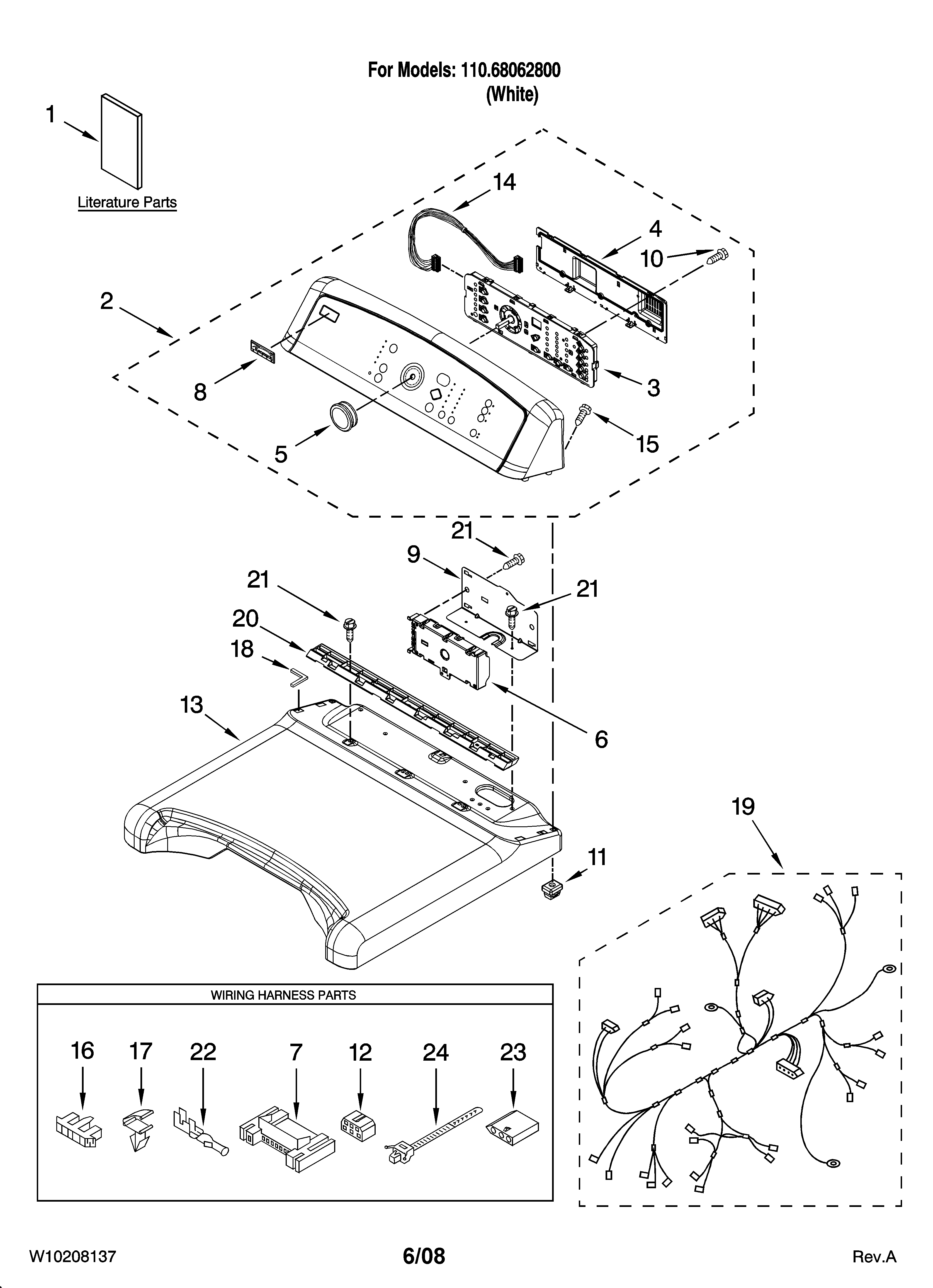 Top and console parts