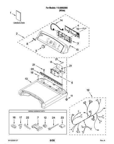 Top and console parts