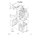 Kenmore Elite 11028062800 top and cabinet parts diagram