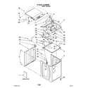 Kenmore Elite 11028062800 top and cabinet parts diagram