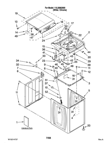 Top and cabinet parts