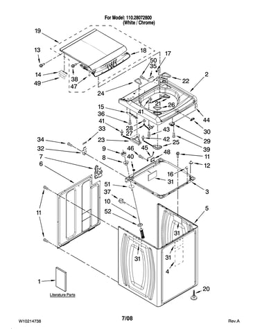 Top and cabinet parts