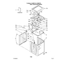 Kenmore Elite 11028081700 top and cabinet parts diagram