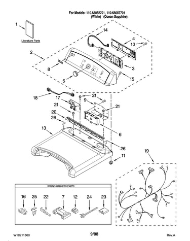 Top and console parts