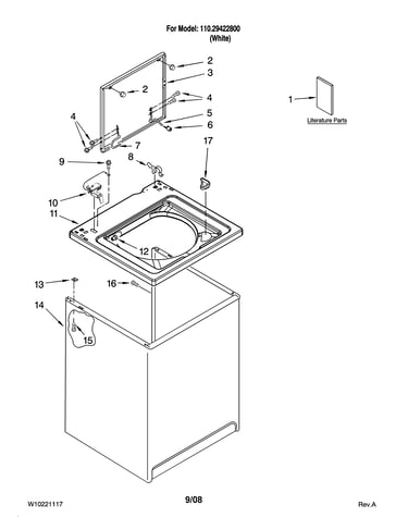 Top and cabinet parts