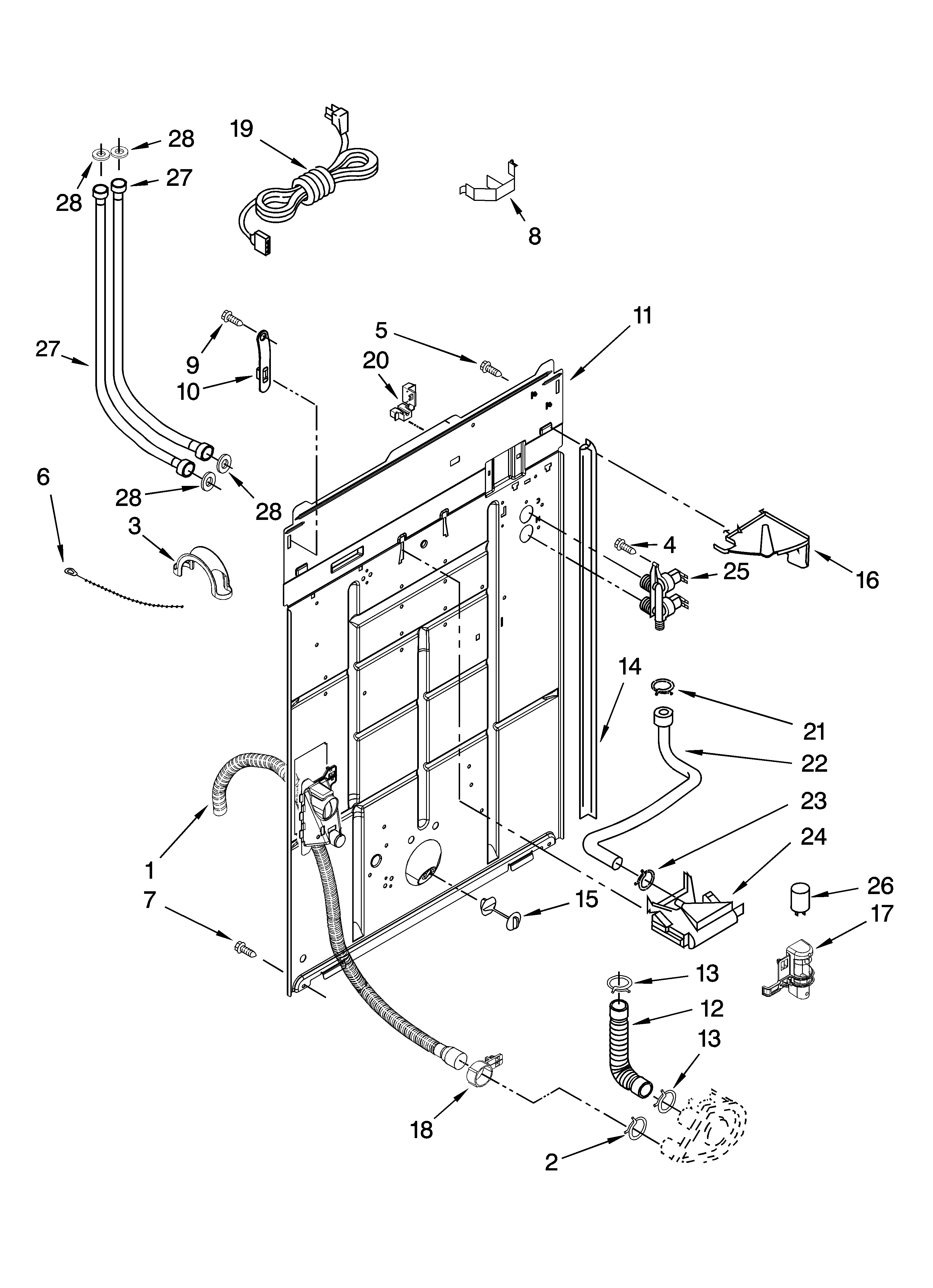 Rear panel parts