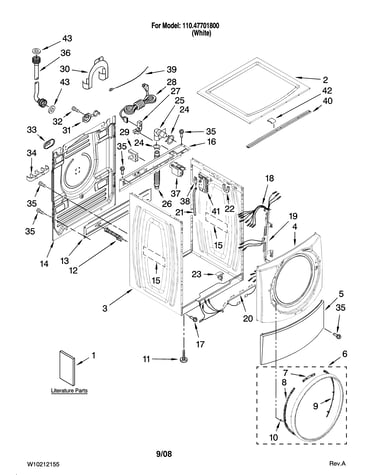 Top and cabinet parts