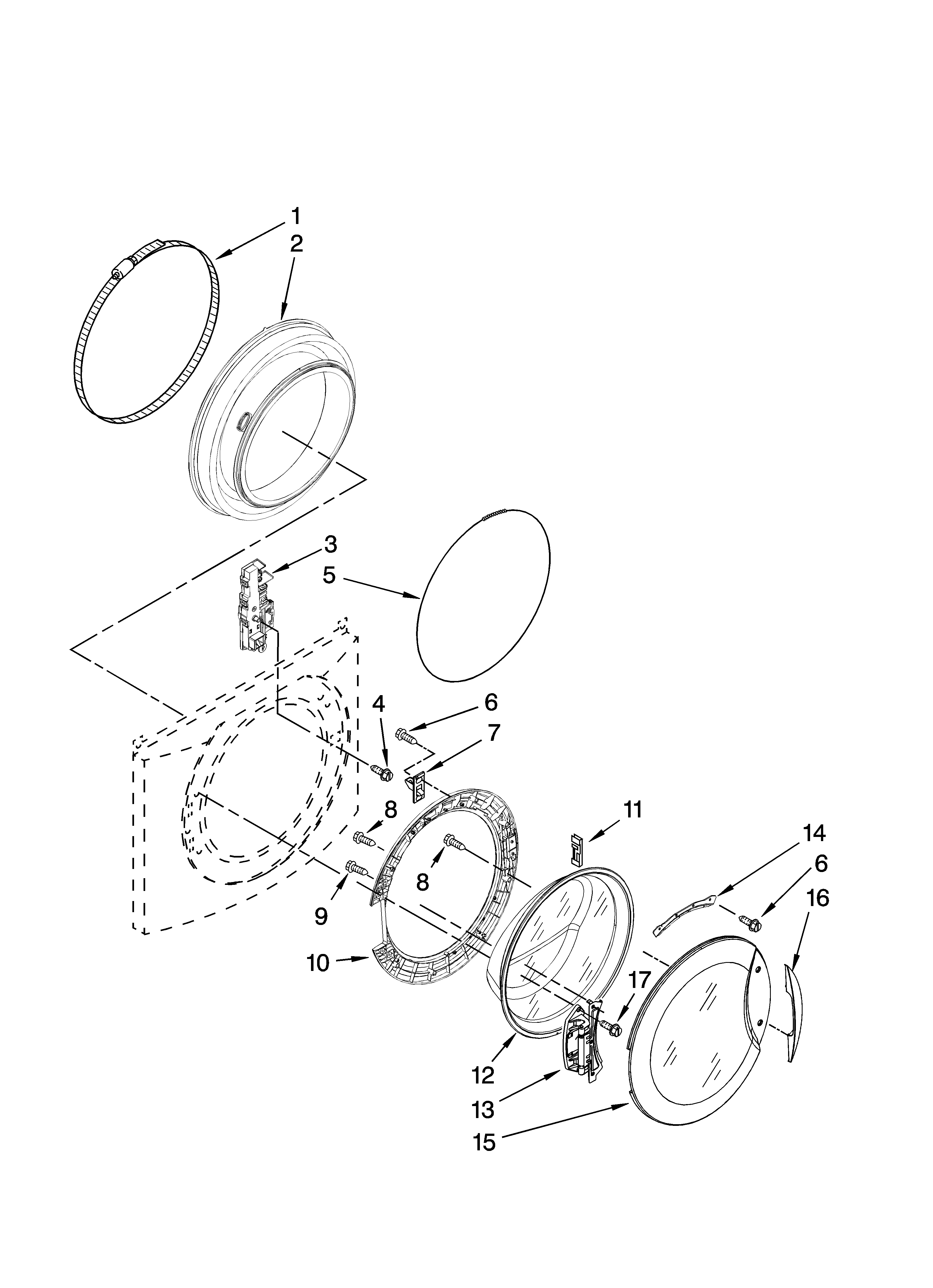 Door and latch parts