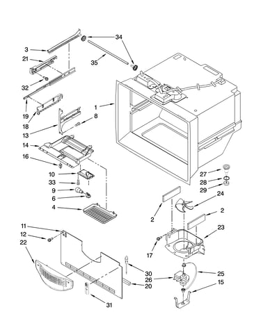 Freezer liner parts