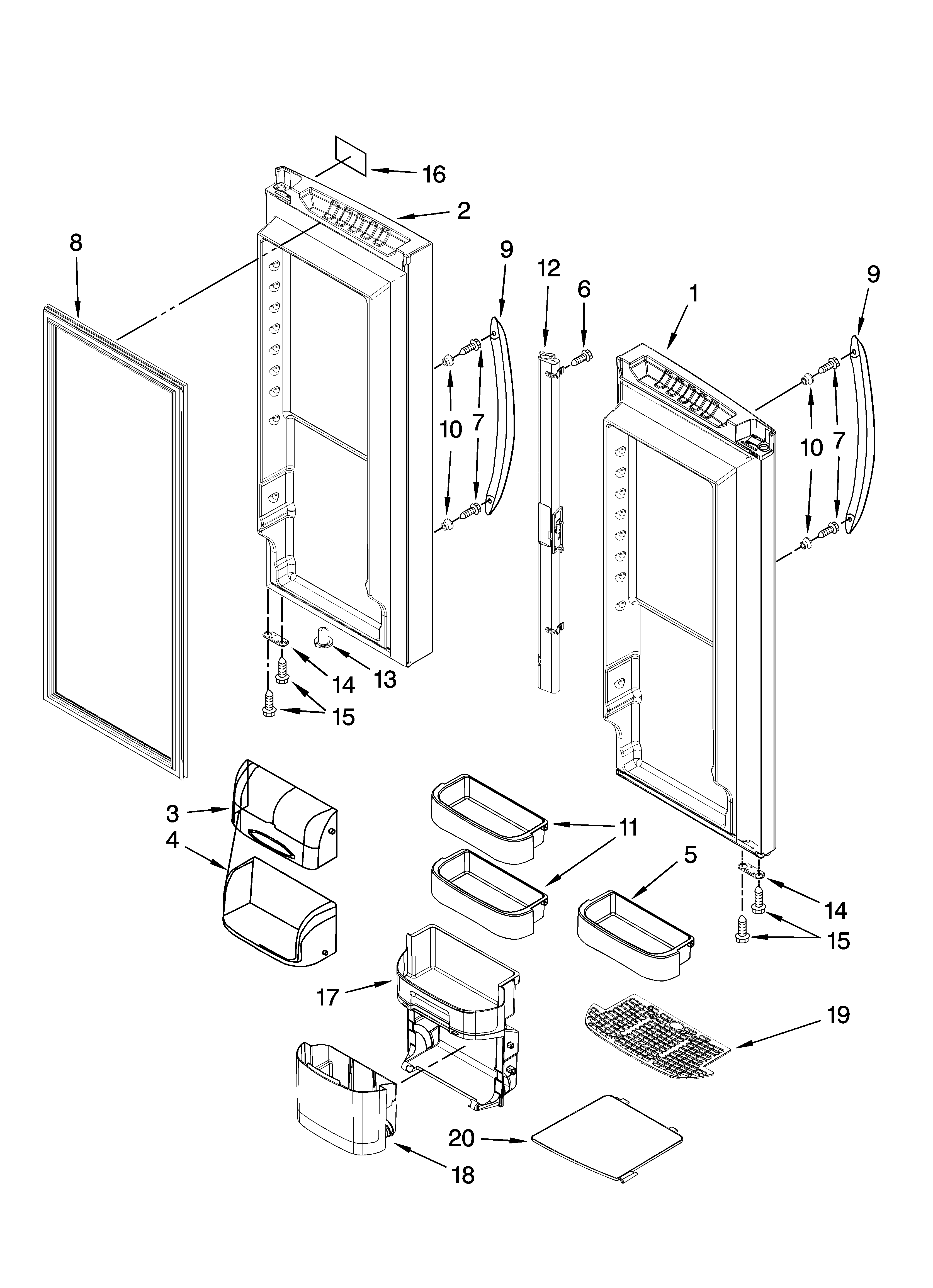 REFRIGERATOR DOOR PARTS