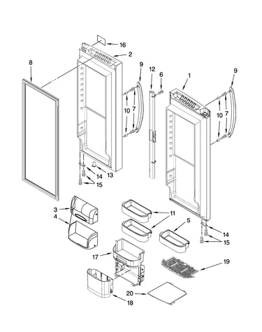 Refrigerator door parts