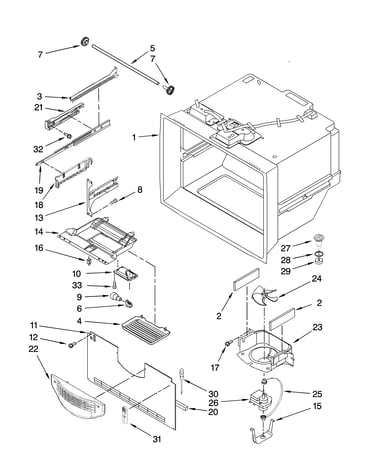 Freezer liner parts