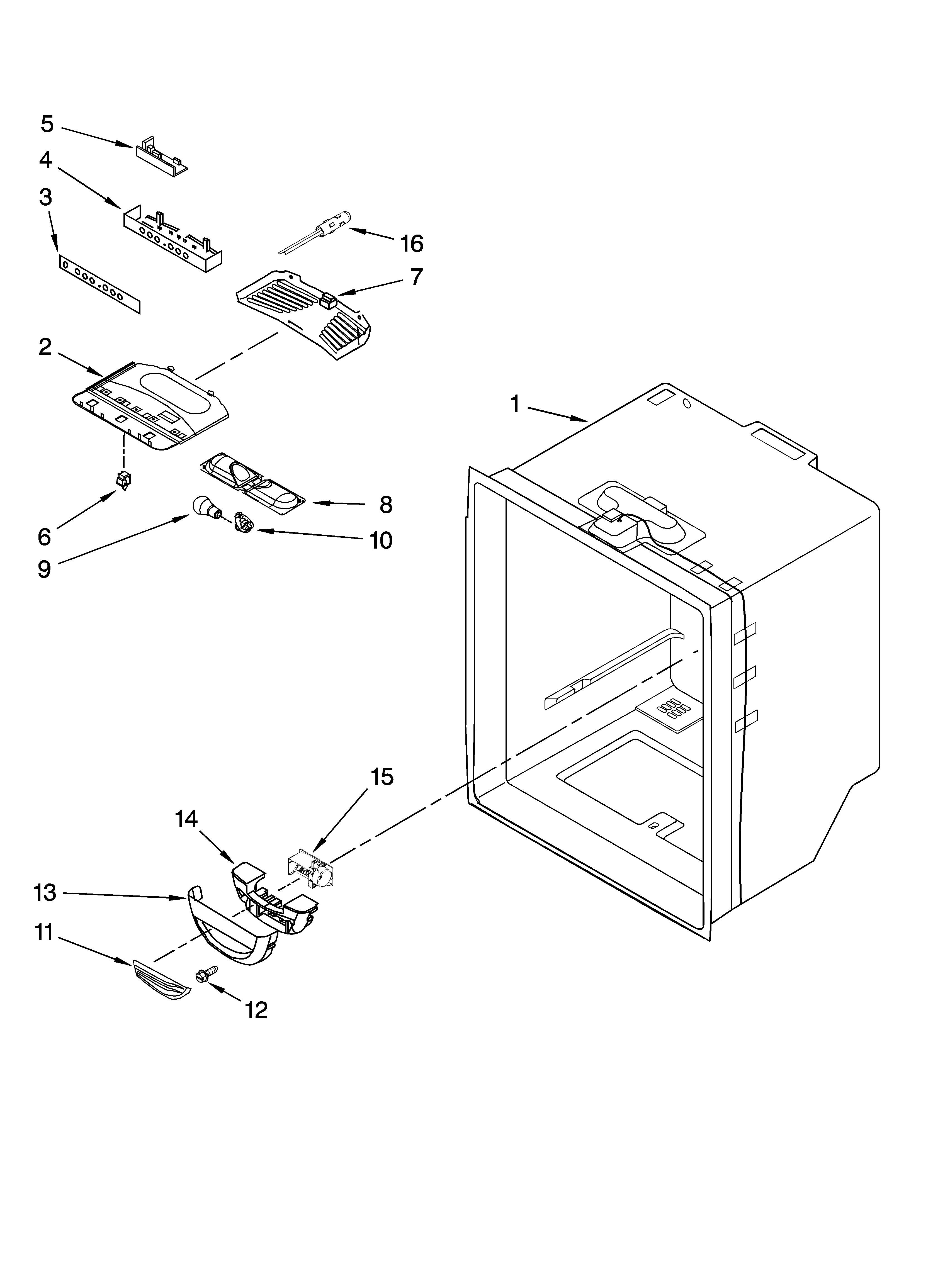 Refrigerator liner parts