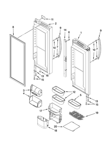 Refrigerator door parts