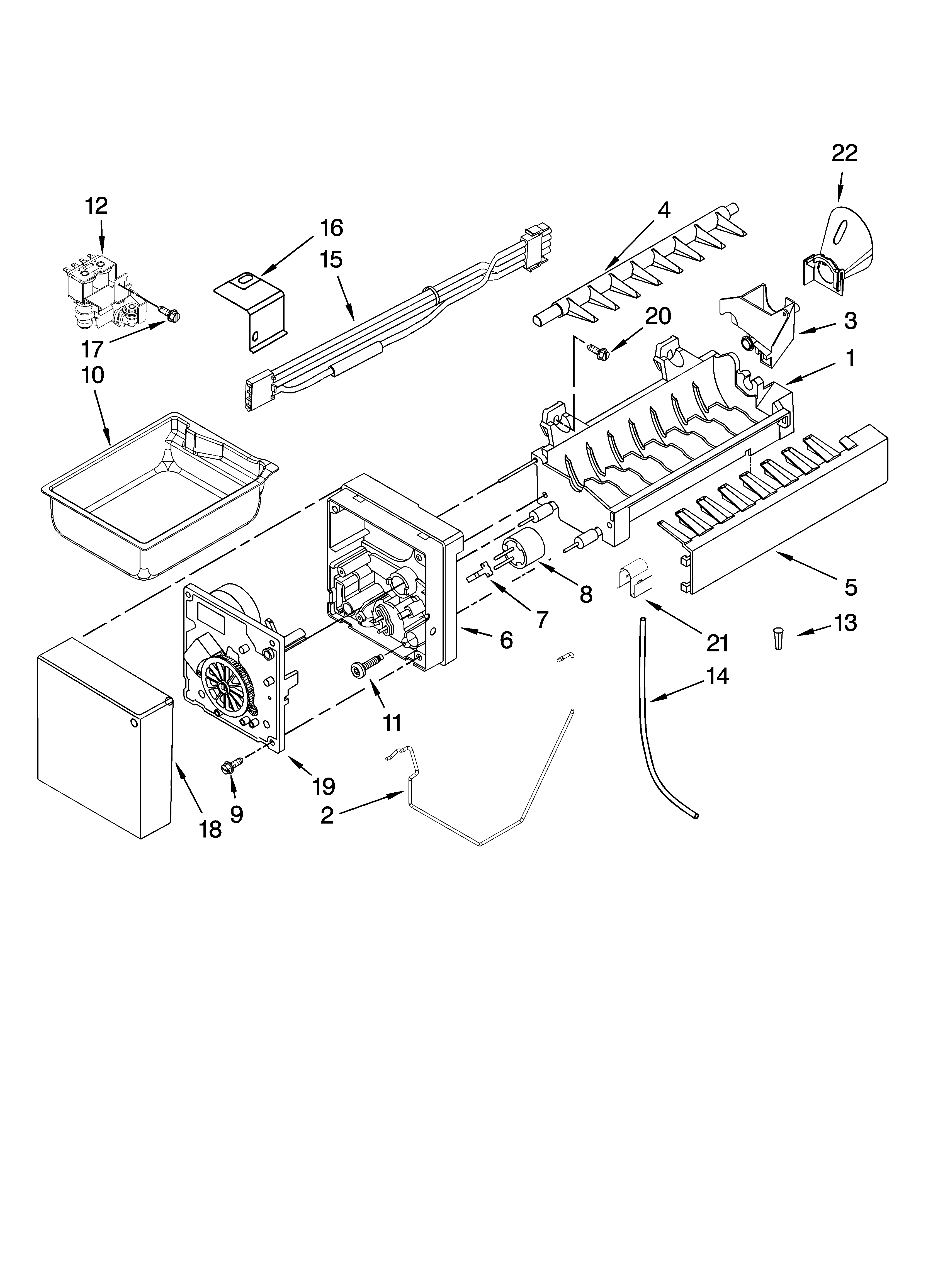Icemaker parts, optional parts (not included)