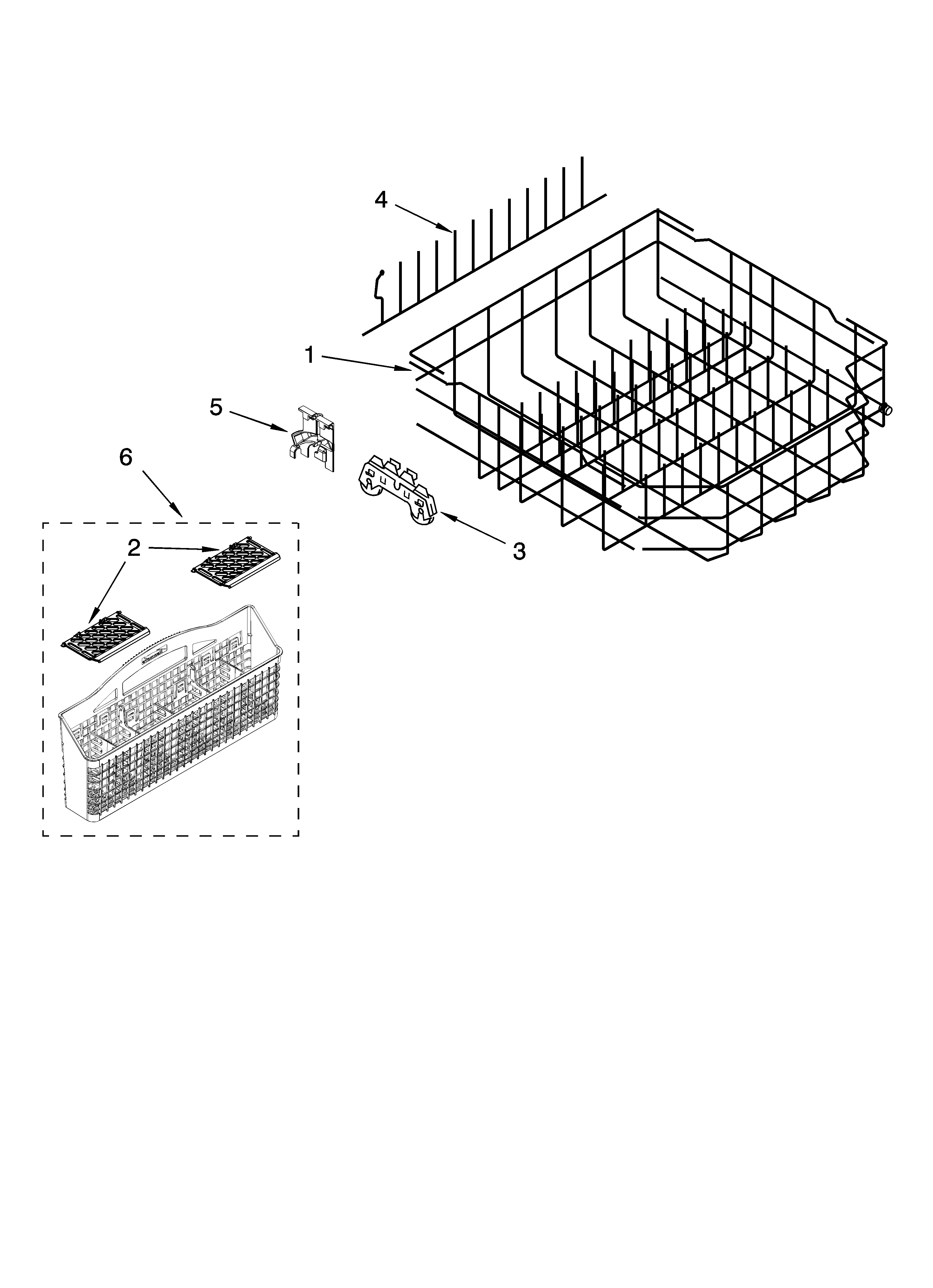 Lower rack parts