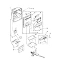 Kenmore Elite 10654784800 dispenser front parts diagram