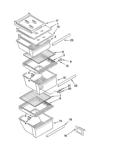 Refrigerator shelf parts