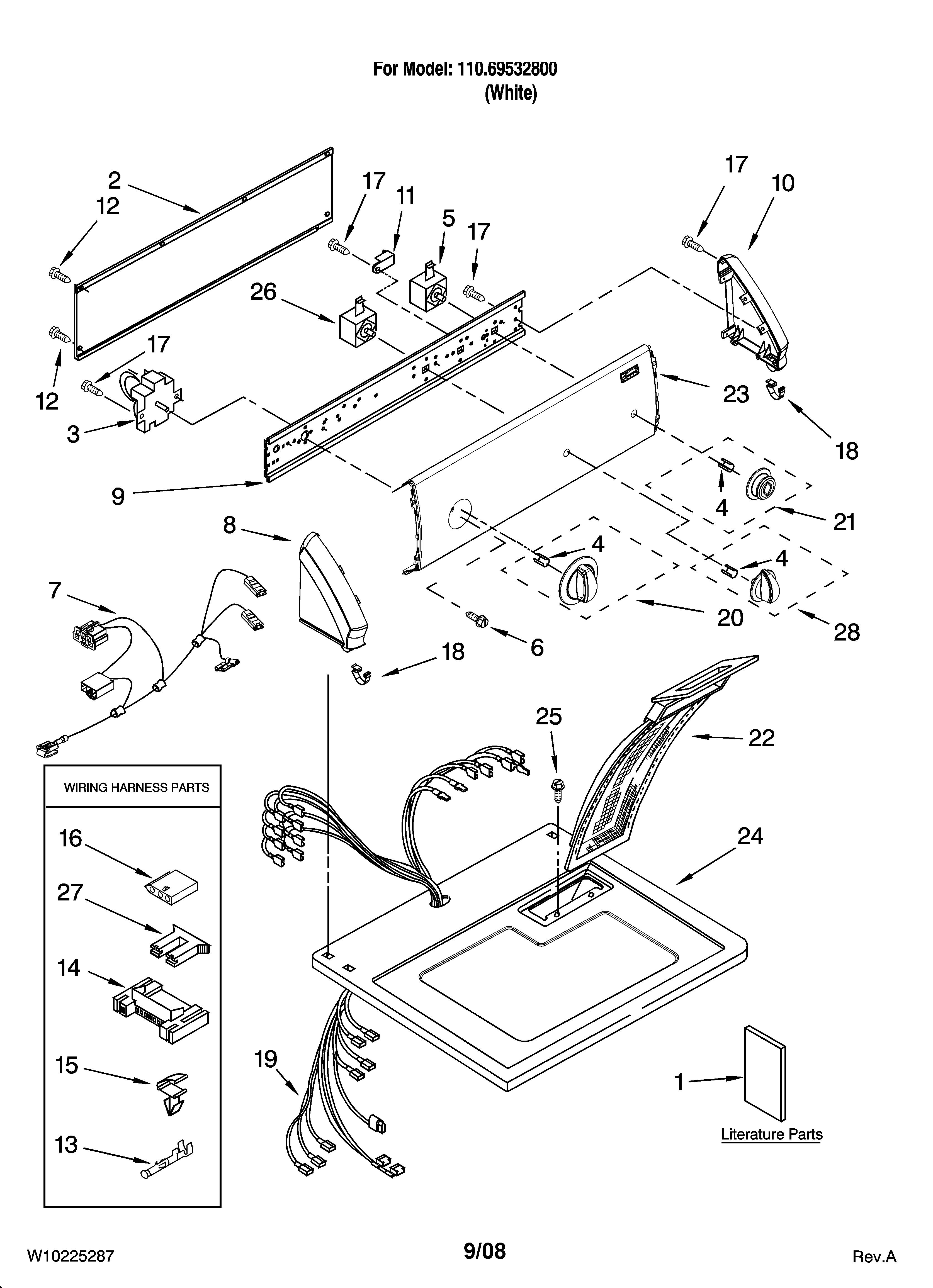Top and console parts
