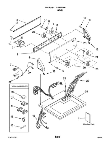 Top and console parts