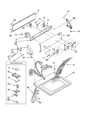Top and console parts