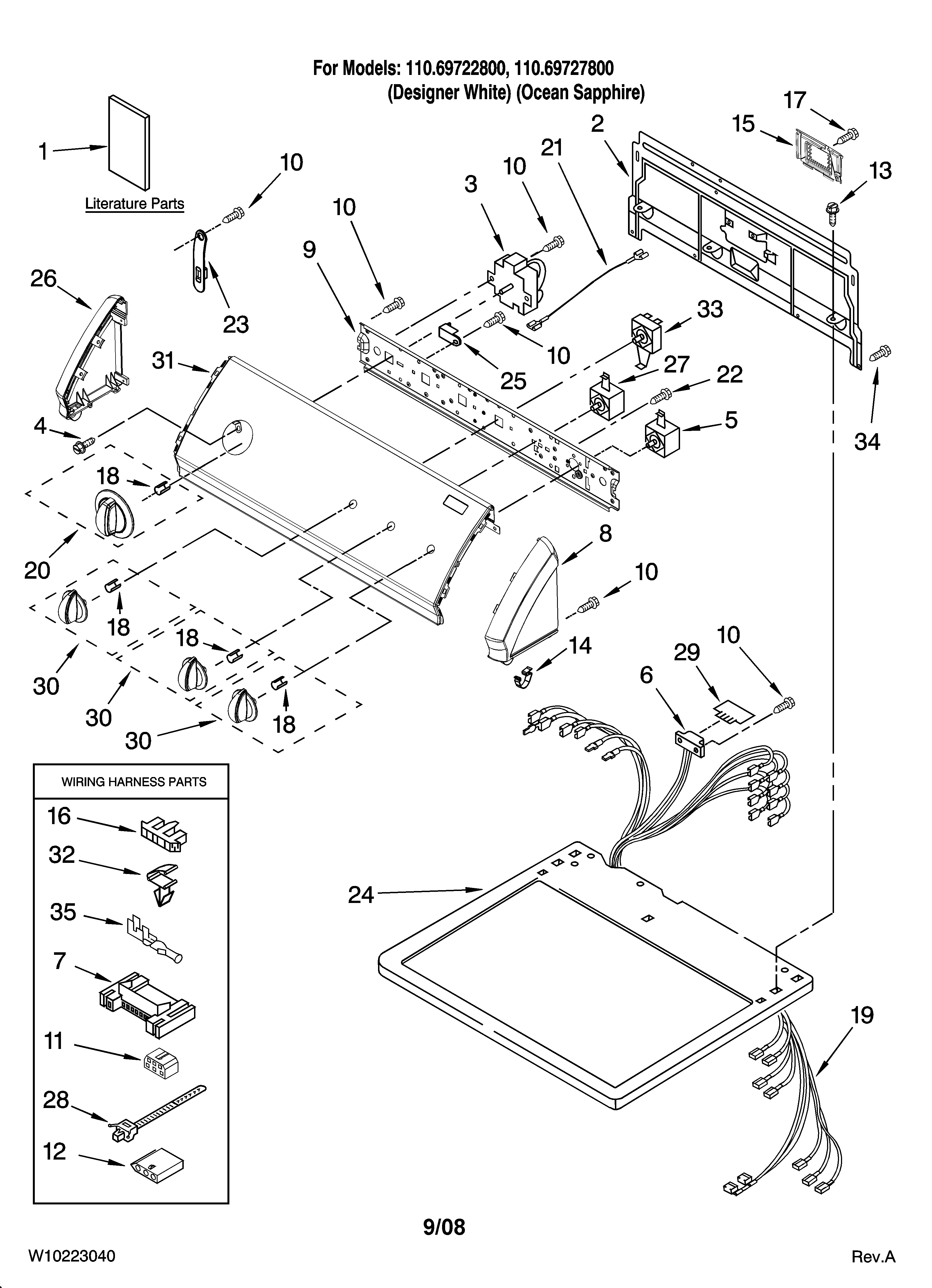 Top and console parts