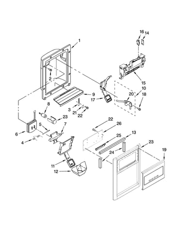 Dispenser front parts