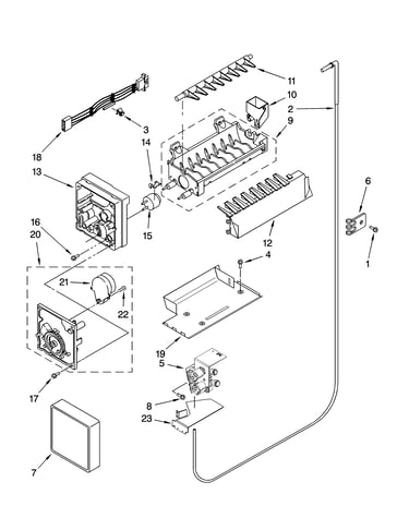 Icemaker parts, optional parts (not included)