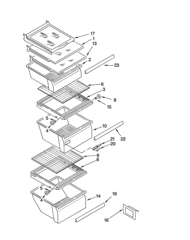 Refrigerator shelf parts