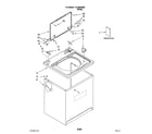 Kenmore 11029632800 top and cabinet parts diagram