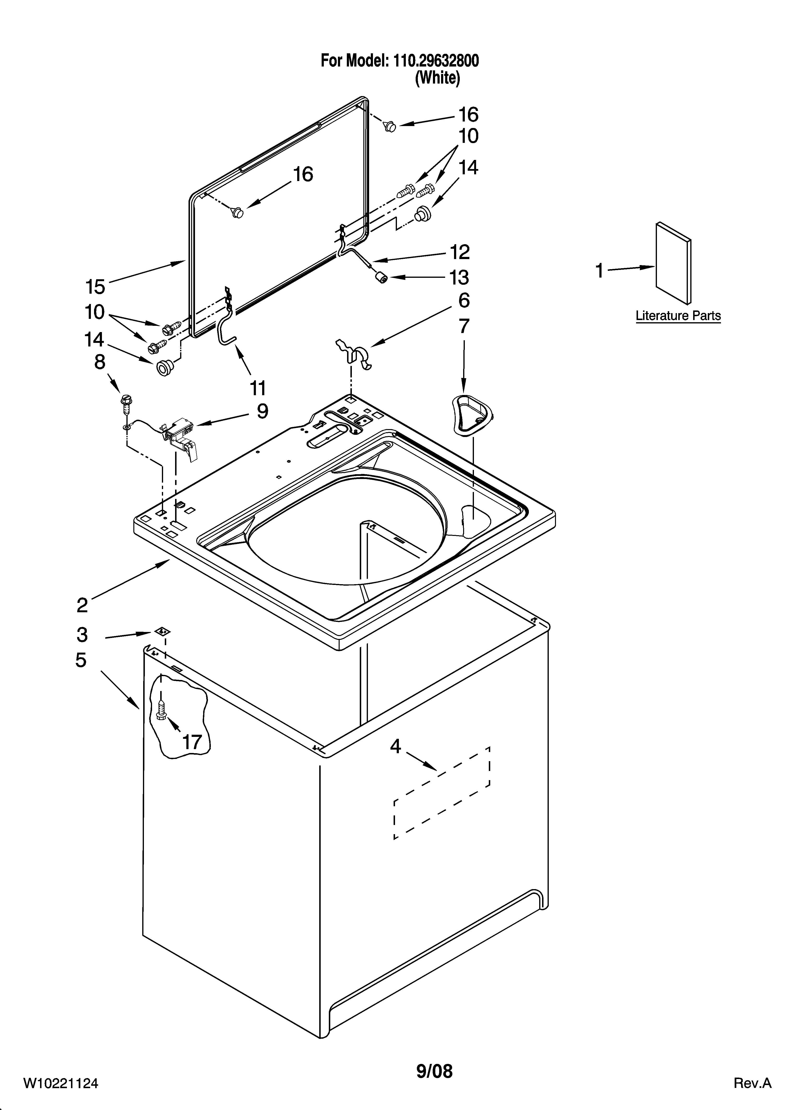 Top and cabinet parts