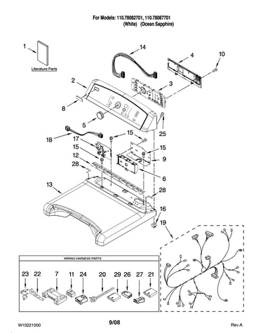 Top and console parts