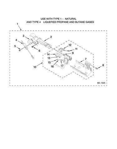 8557891 burner assembly, optional parts (not included)