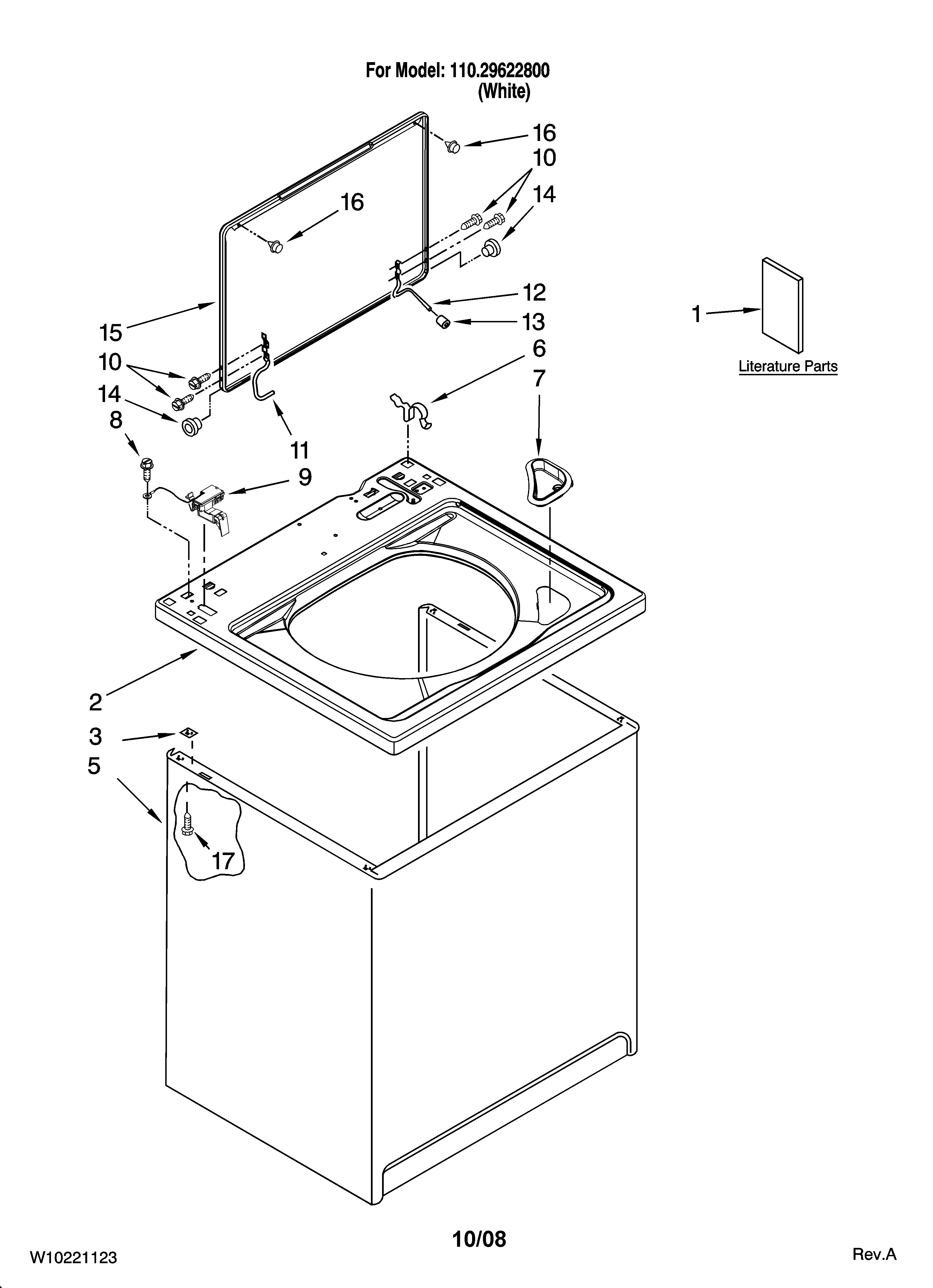 Top and cabinet parts