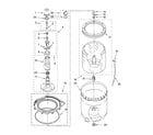 Kenmore 11029722800 agitator, basket and tub parts diagram