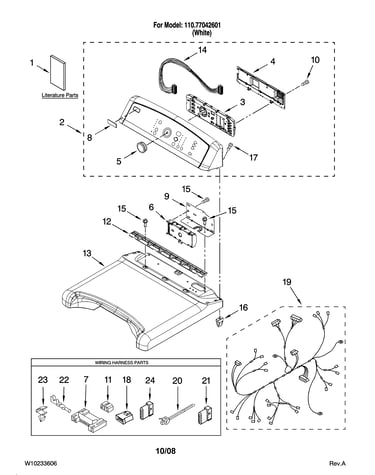Top and console parts