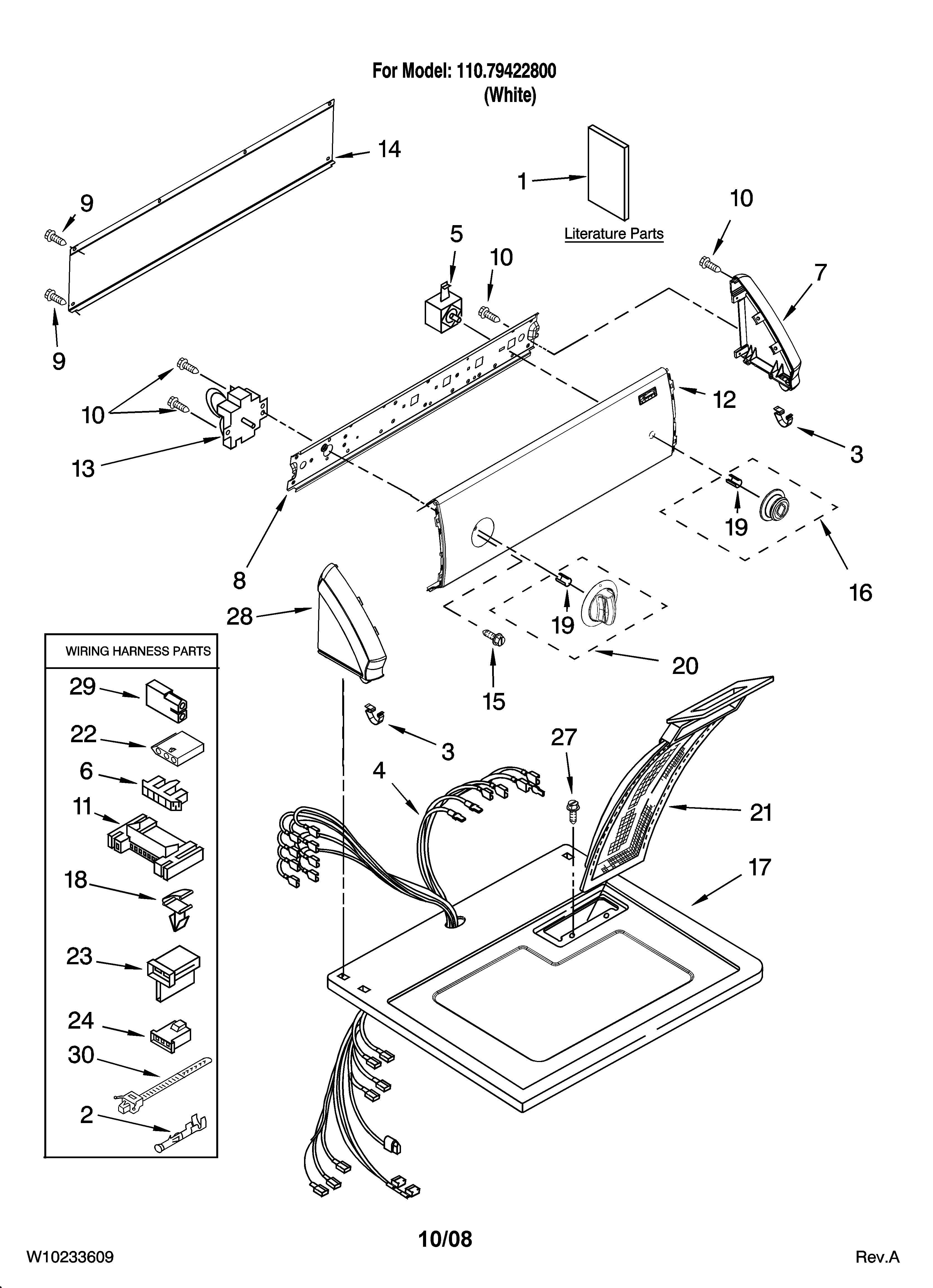 Top and console parts