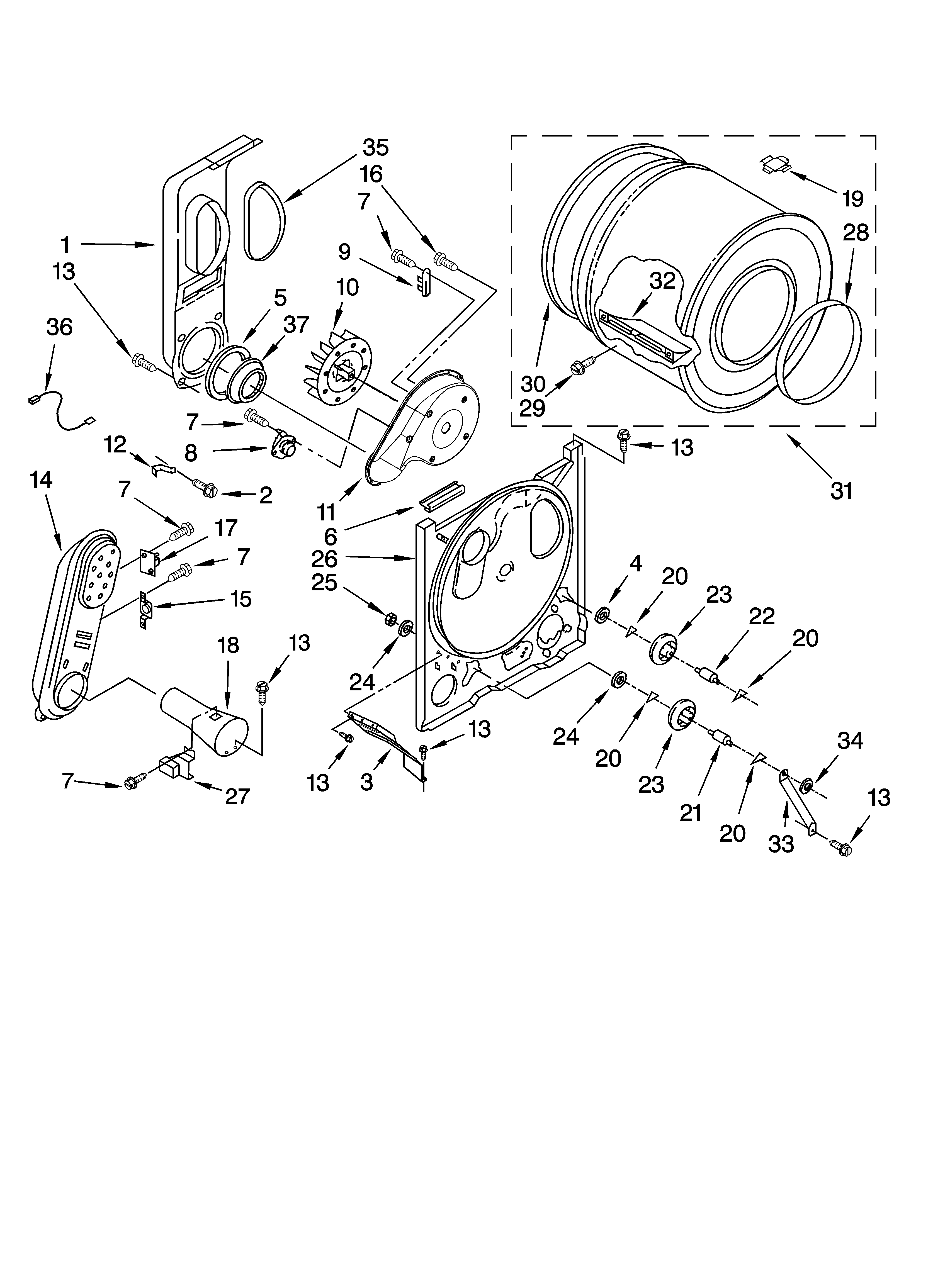 Bulkhead parts, optional parts (not included)