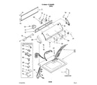 Kenmore 11079522800 top and console parts diagram
