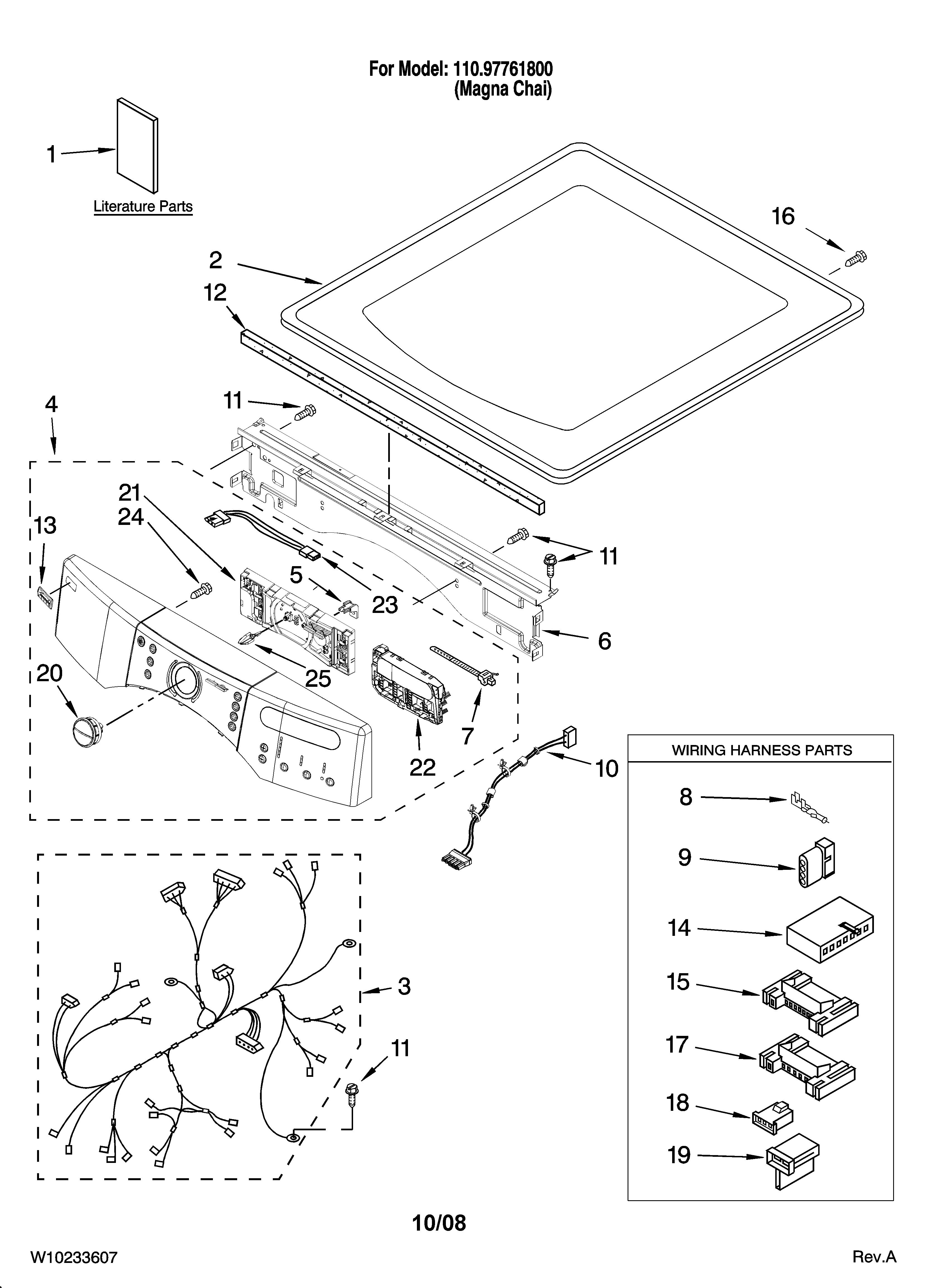 Top and console parts