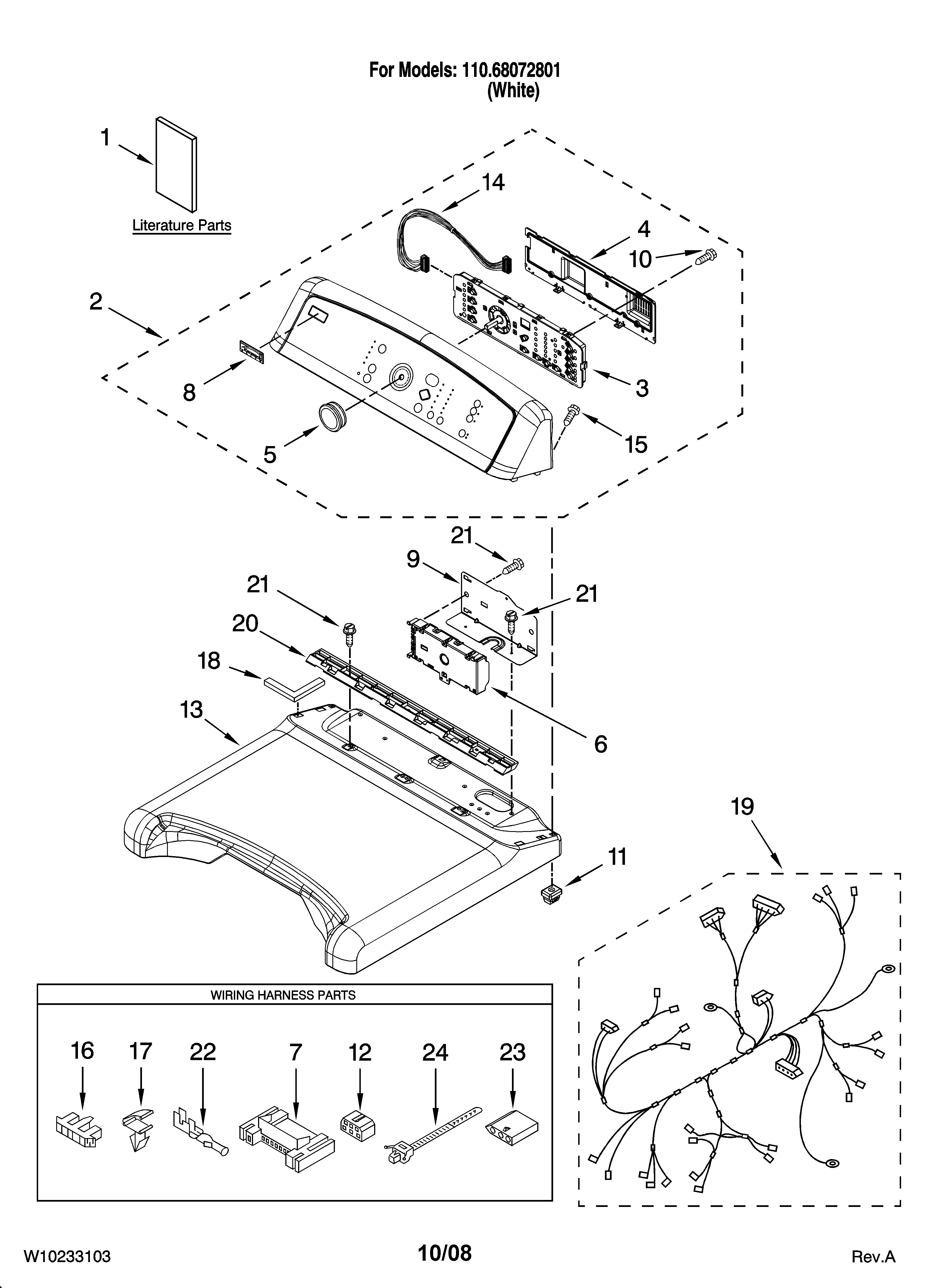 Top and console parts