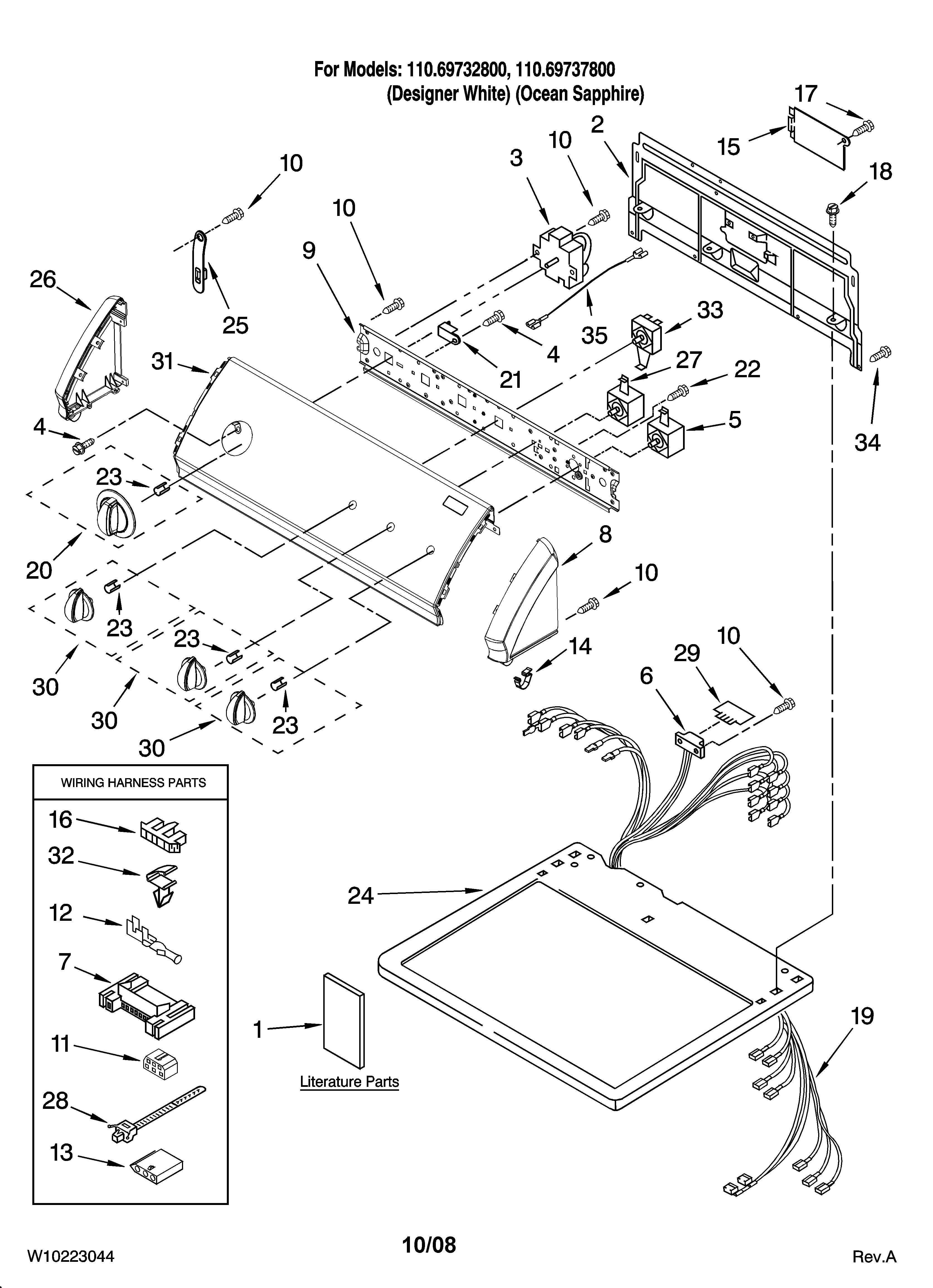 Top and console parts