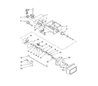 Kenmore 10658279800 motor and ice container parts diagram