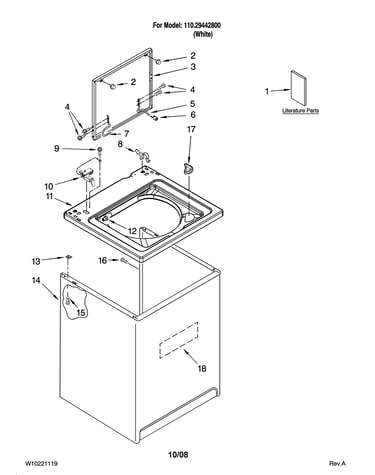 Top and cabinet parts