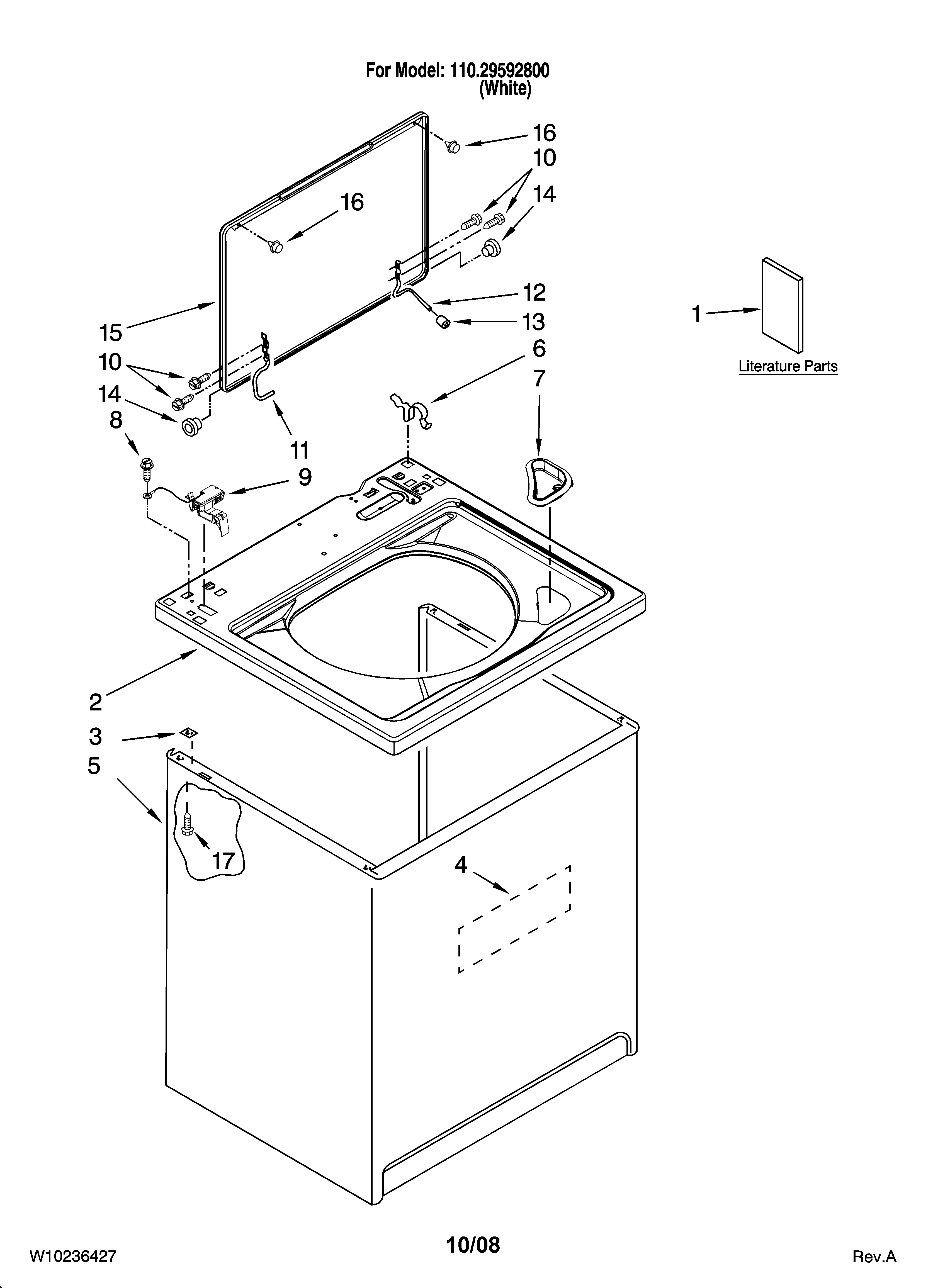 Top and cabinet parts