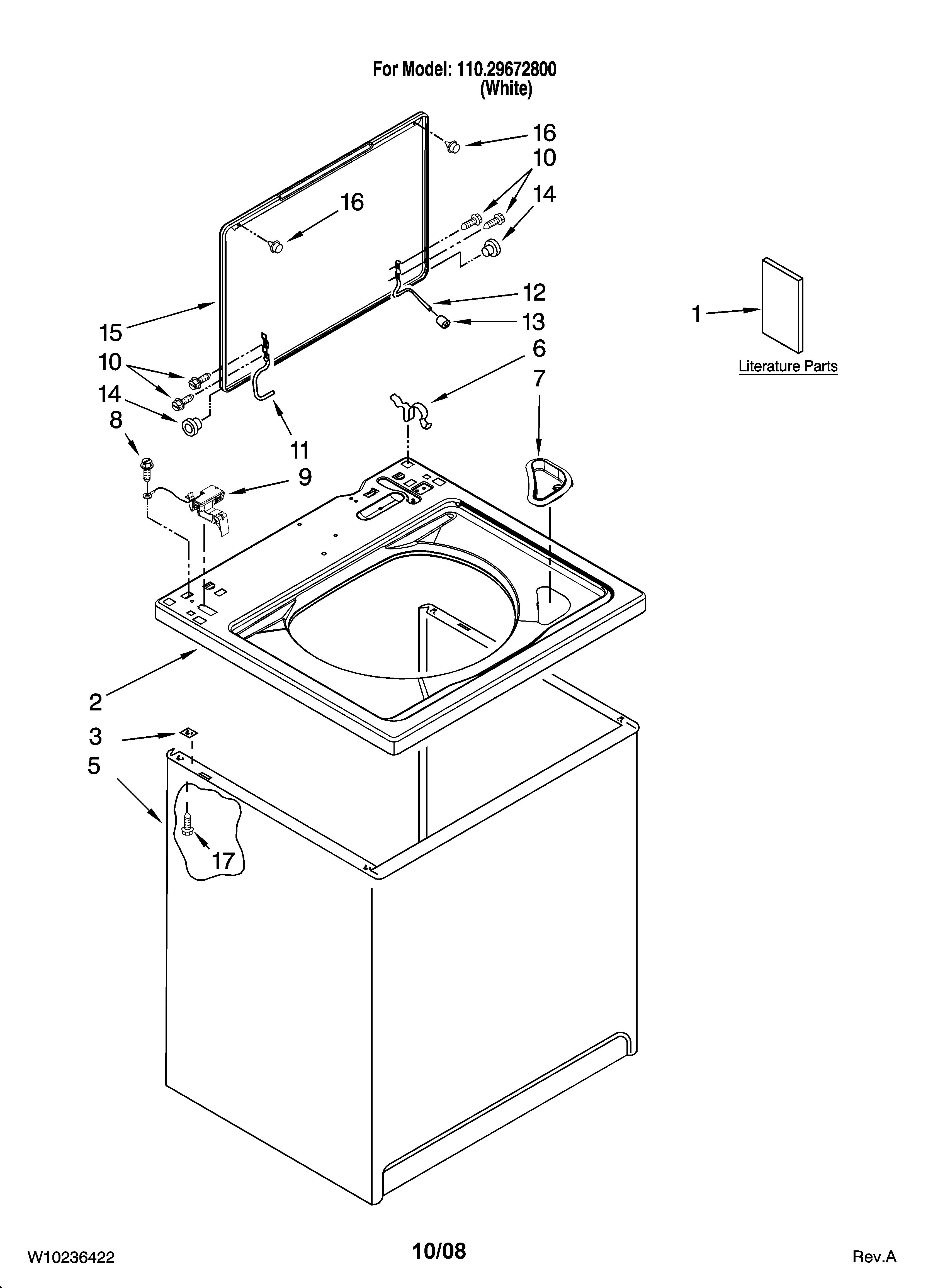 TOP AND CABINET PARTS