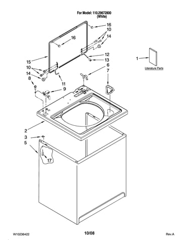 Top and cabinet parts