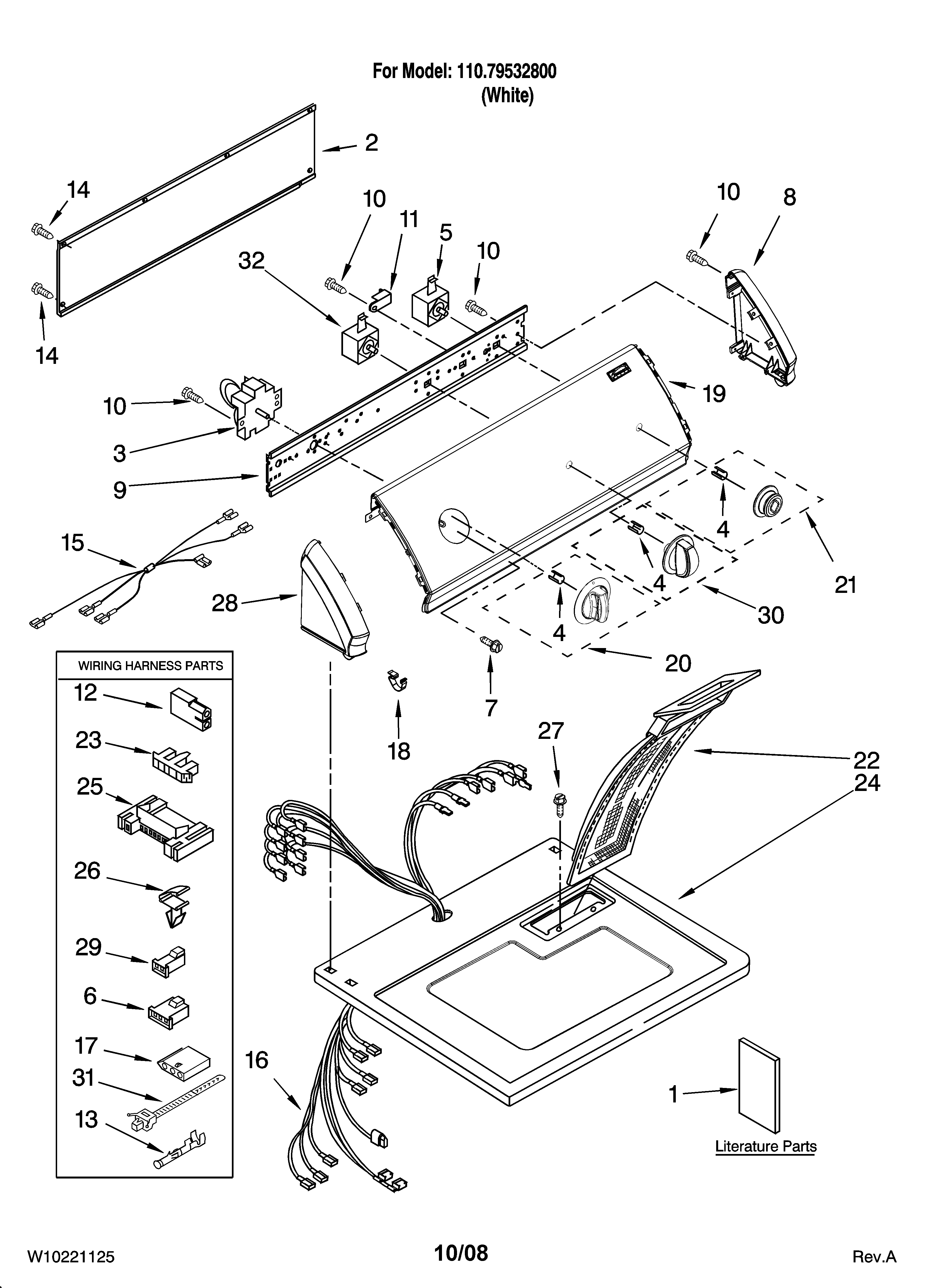 Top and console parts